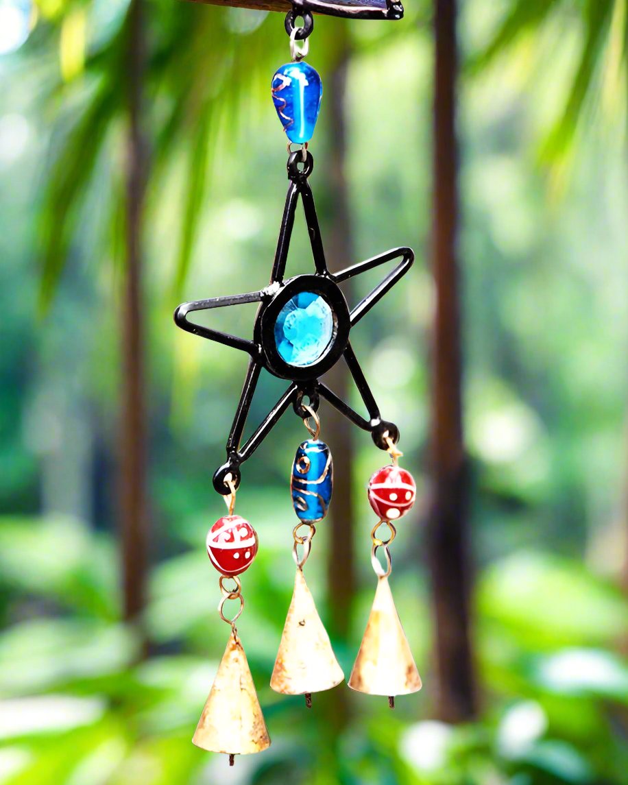Celestial Sun and Moon Chime with  Beads