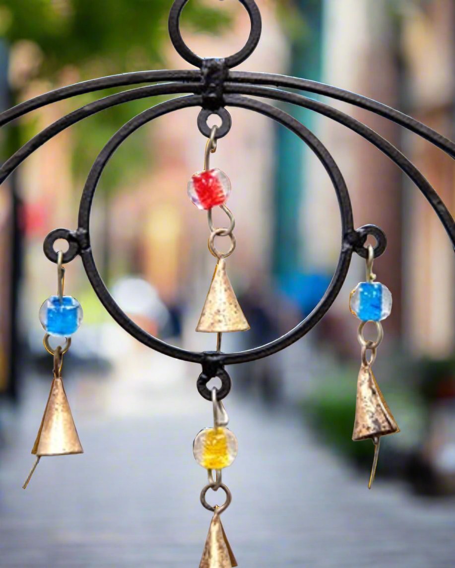 Triple Circle Chime with beads and bells