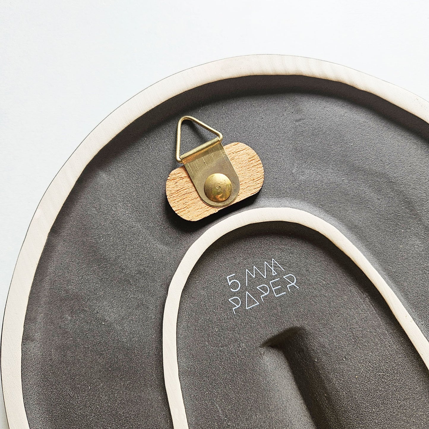 Ceramic Decorative Wall Mask - Anthracite Grey