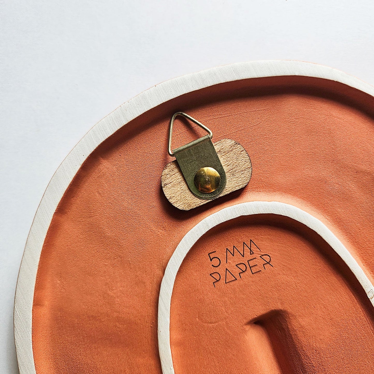 Ceramic Decorative Wall Mask - Terracotta Orange