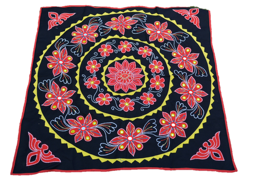 OMSutra Mandala Applique Boho Tapestry for Wall Decor